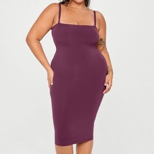 Yitty By Fabletics Convertible Sculpting Shapewear Dress Maroon Plus Size 3X